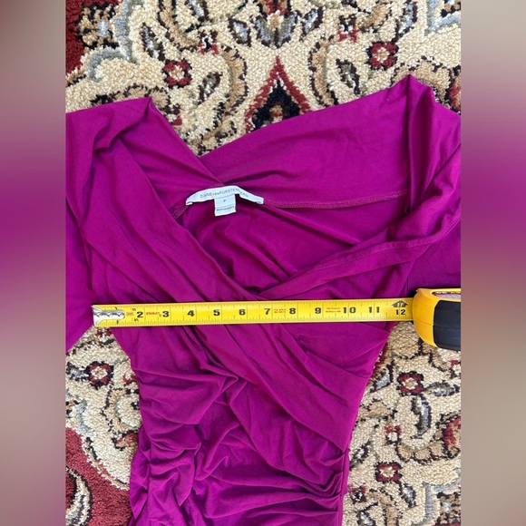Diane von Furstenberg Lotus Berry Bentley Ruched Wrap-Style Dress - Size… - Picture 8 of 9